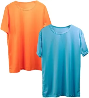 Men's Quick Dry Gym Shirts 2 Pack Workout Tees for Running Fitness Summer Short Sleeve Athletic Tops