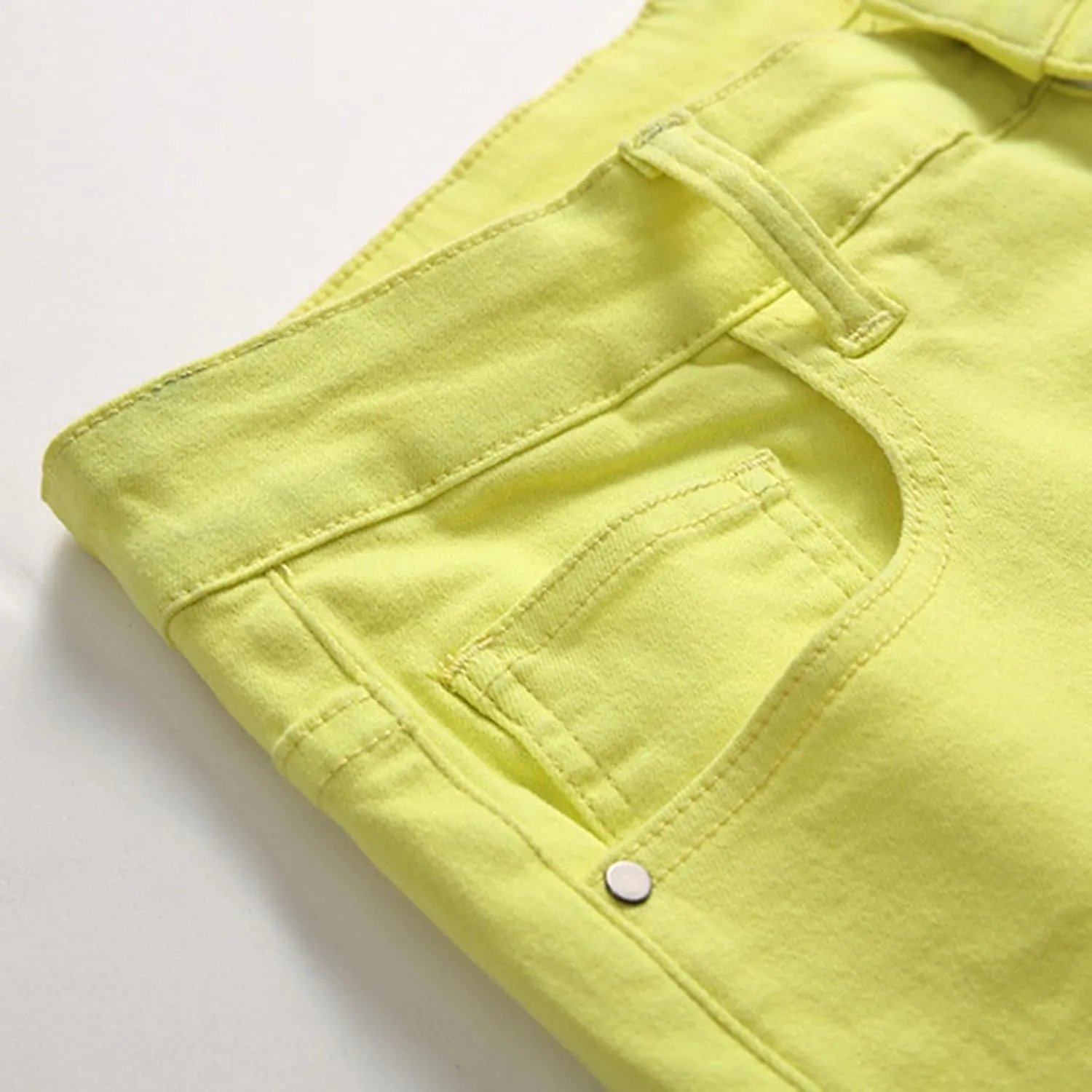 Mens Slim Skinny Casual Denim Pants Straight Leg Stylish Colorful Jeans for Men Stretchy Comfy Denim Jogger Pants with Pocket
