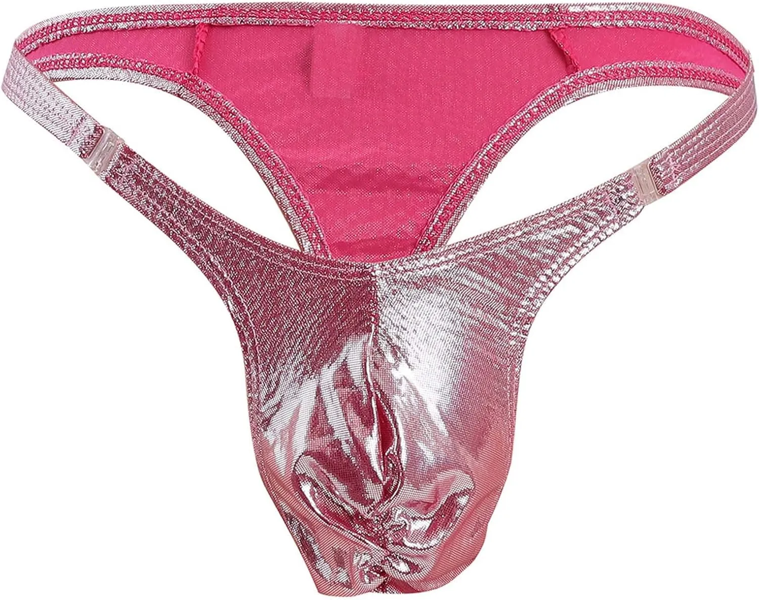 Men's Thongs Faux Leather Briefs Bikini Panties Sissy Lingerie Underwear T-Back Low Rise G-String Gay Underpants