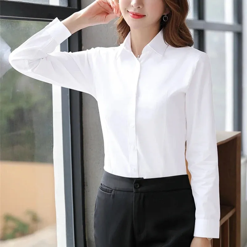 Office-blouse met lange mouwen voor dames
