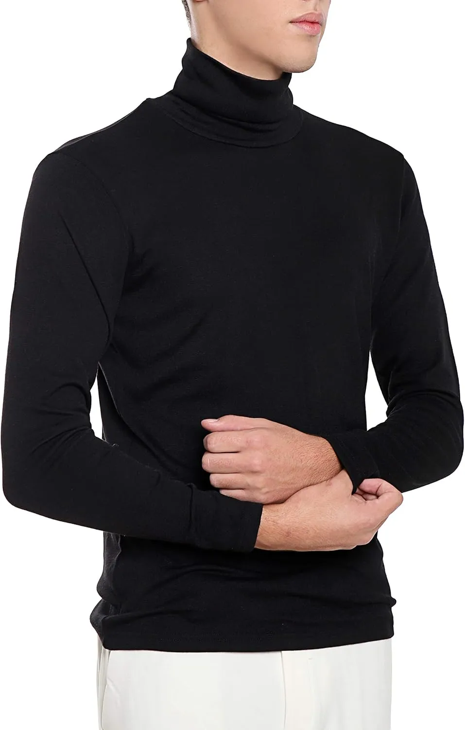 Ohoo Men's Slim Fit Turtleneck Sweater Lightweight Pullover