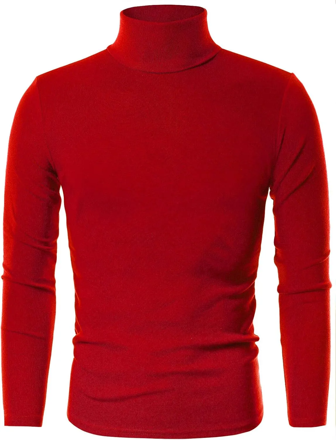 Ohoo Men's Slim Fit Turtleneck Sweater Lightweight Pullover
