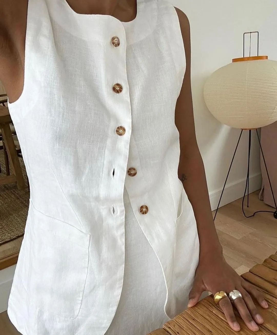Old Money Two Piece Set - Boho Maxi Skirt & Linen Vest for Women Summer Going Out