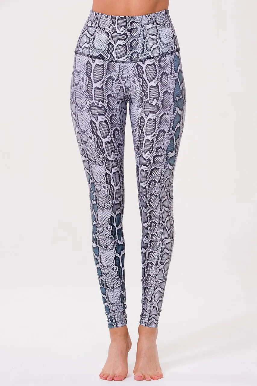 Onzie High Rise Legging - Black/White Viper