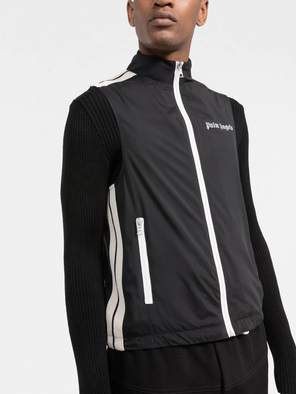 PALM ANGELS Classic Logo Track Vest Black