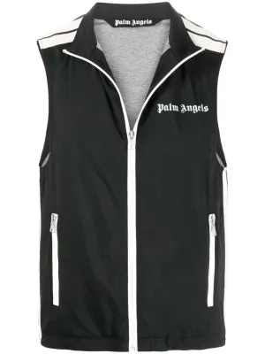 PALM ANGELS Classic Logo Track Vest Black