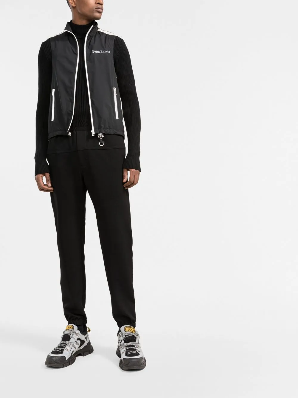 PALM ANGELS Classic Logo Track Vest Black