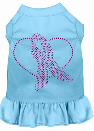 Pink Ribbon Rhinestone Dress Baby Blue Xxxl