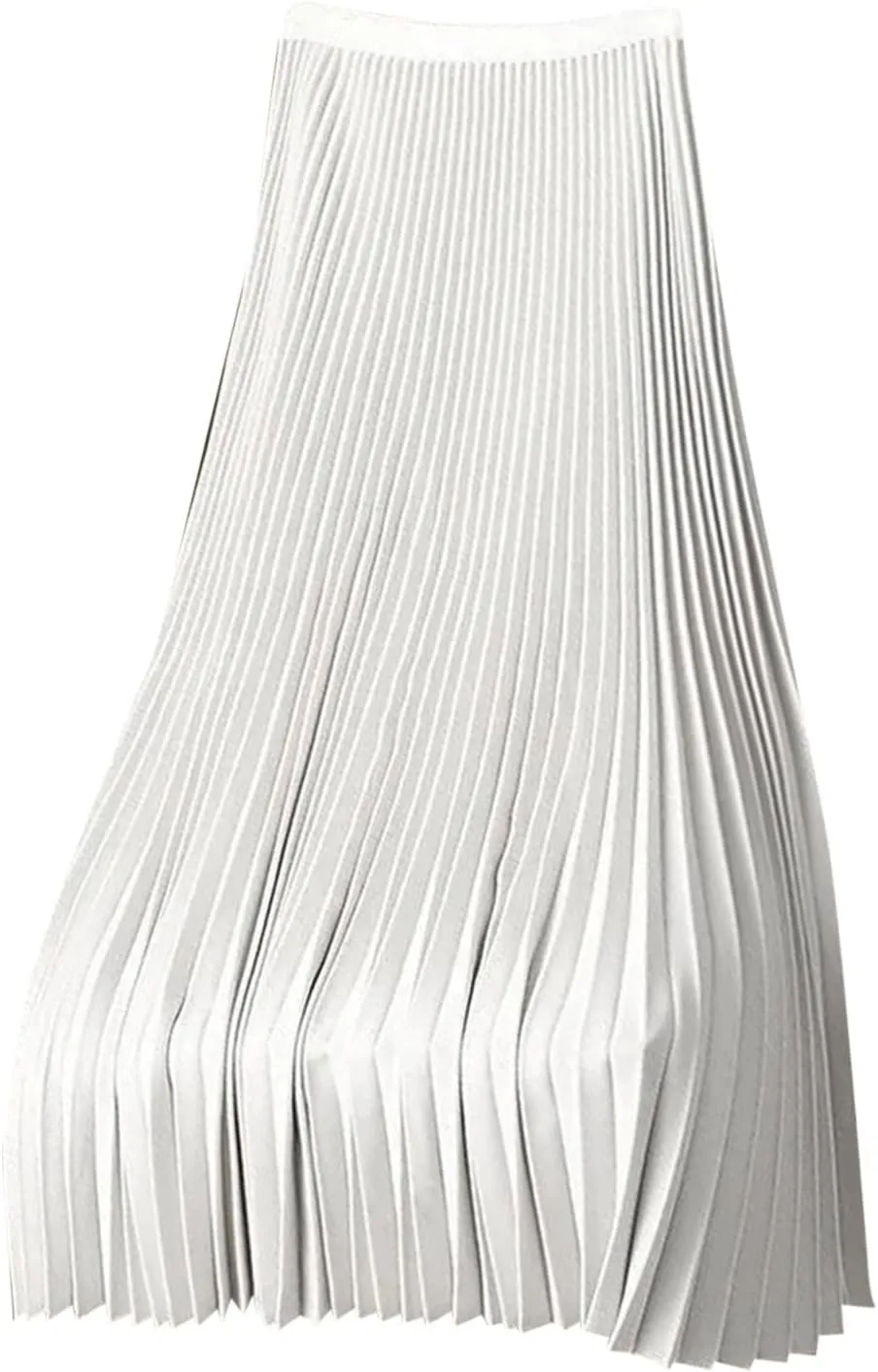 Pleated Midi Skirt for Women High Waist A Line Swing Skirts Elegant Office Casual Wear Long Skirt