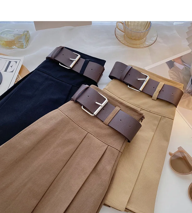 Pleated Skirts for Women Mini High Waist Casual Elegant