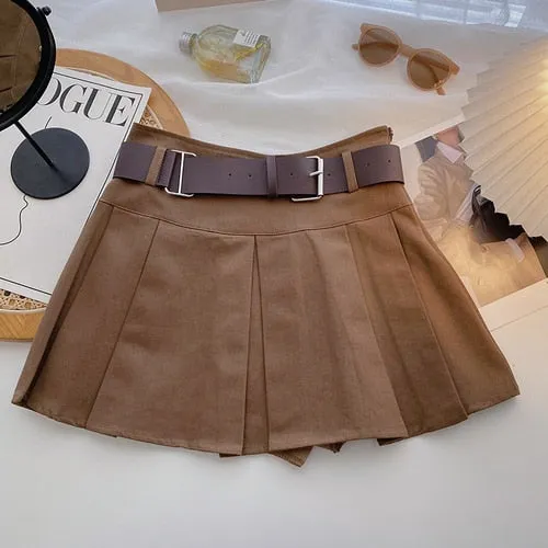 Pleated Skirts for Women Mini High Waist Casual Elegant