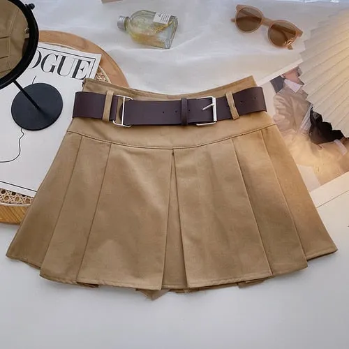 Pleated Skirts for Women Mini High Waist Casual Elegant