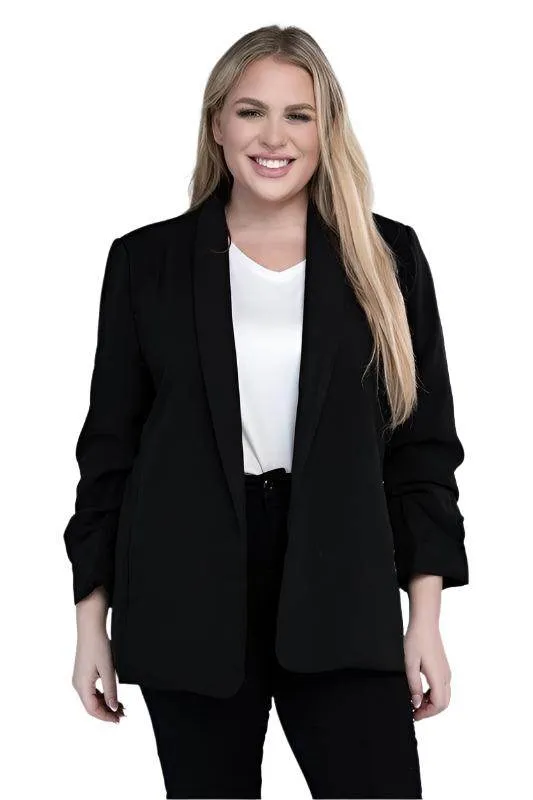 Plus Shawl Lapel Blazer