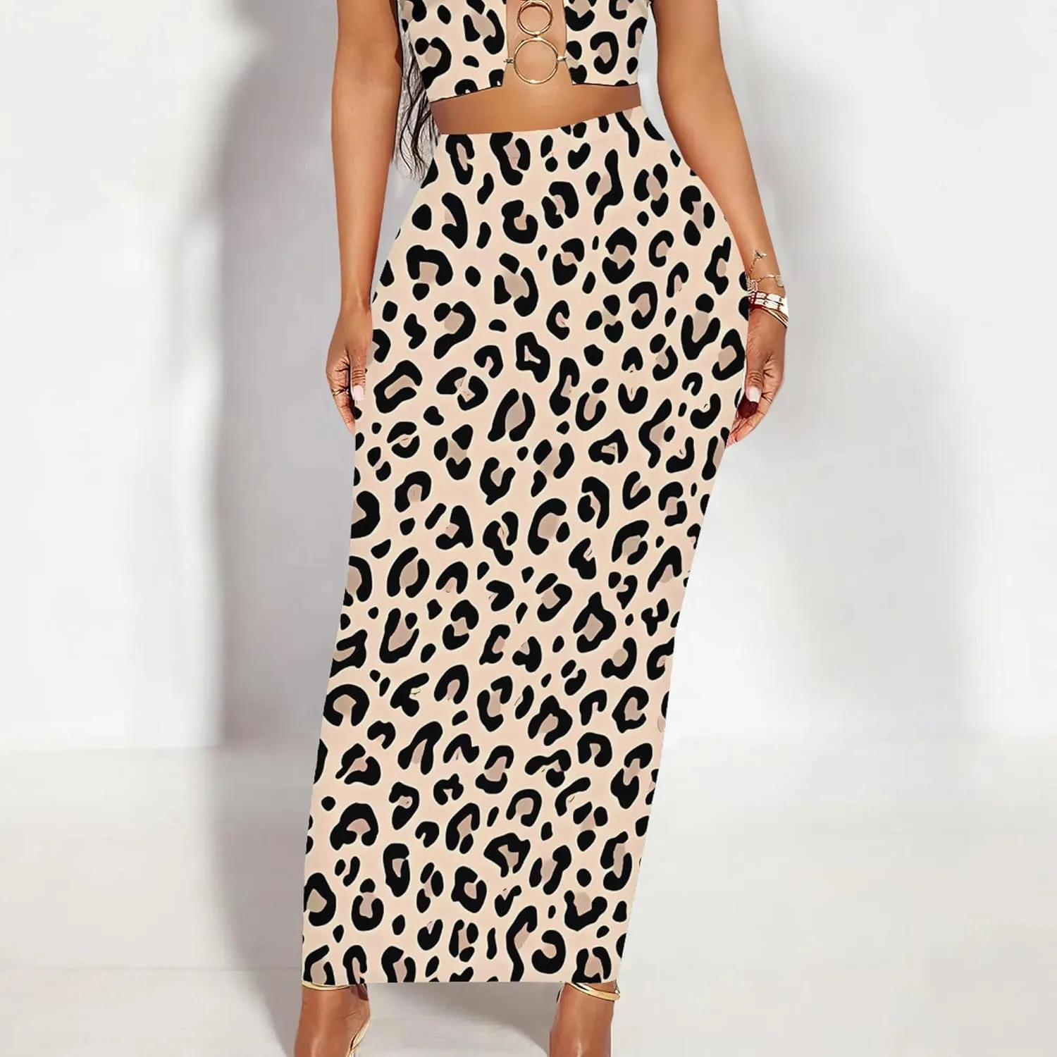 Plus Size Skirts for Curvy Women Stretchy Office Bodycon Party Club Elegant High Waist Midi Basic Pencil Skirt