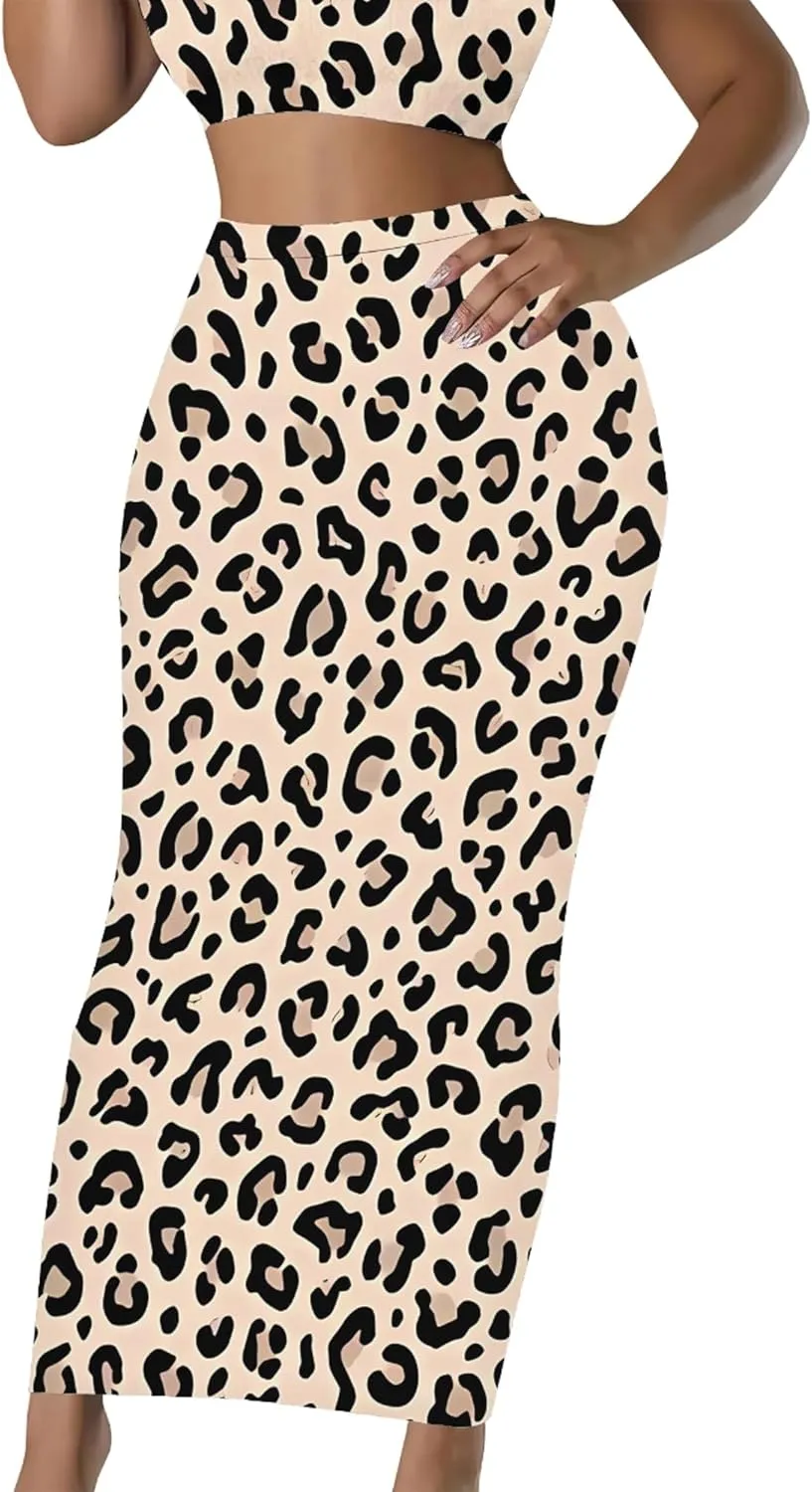 Plus Size Skirts for Curvy Women Stretchy Office Bodycon Party Club Elegant High Waist Midi Basic Pencil Skirt