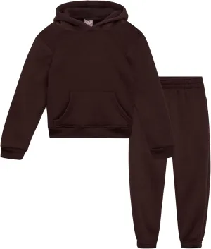 Real Love Toddler Girls' Jogger Set - 2 Piece Soft Fleece Pullover Hoodie and Jogger Pants for Little Girls (2T-6)
