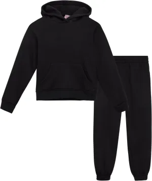 Real Love Toddler Girls' Jogger Set - 2 Piece Soft Fleece Pullover Hoodie and Jogger Pants for Little Girls (2T-6)