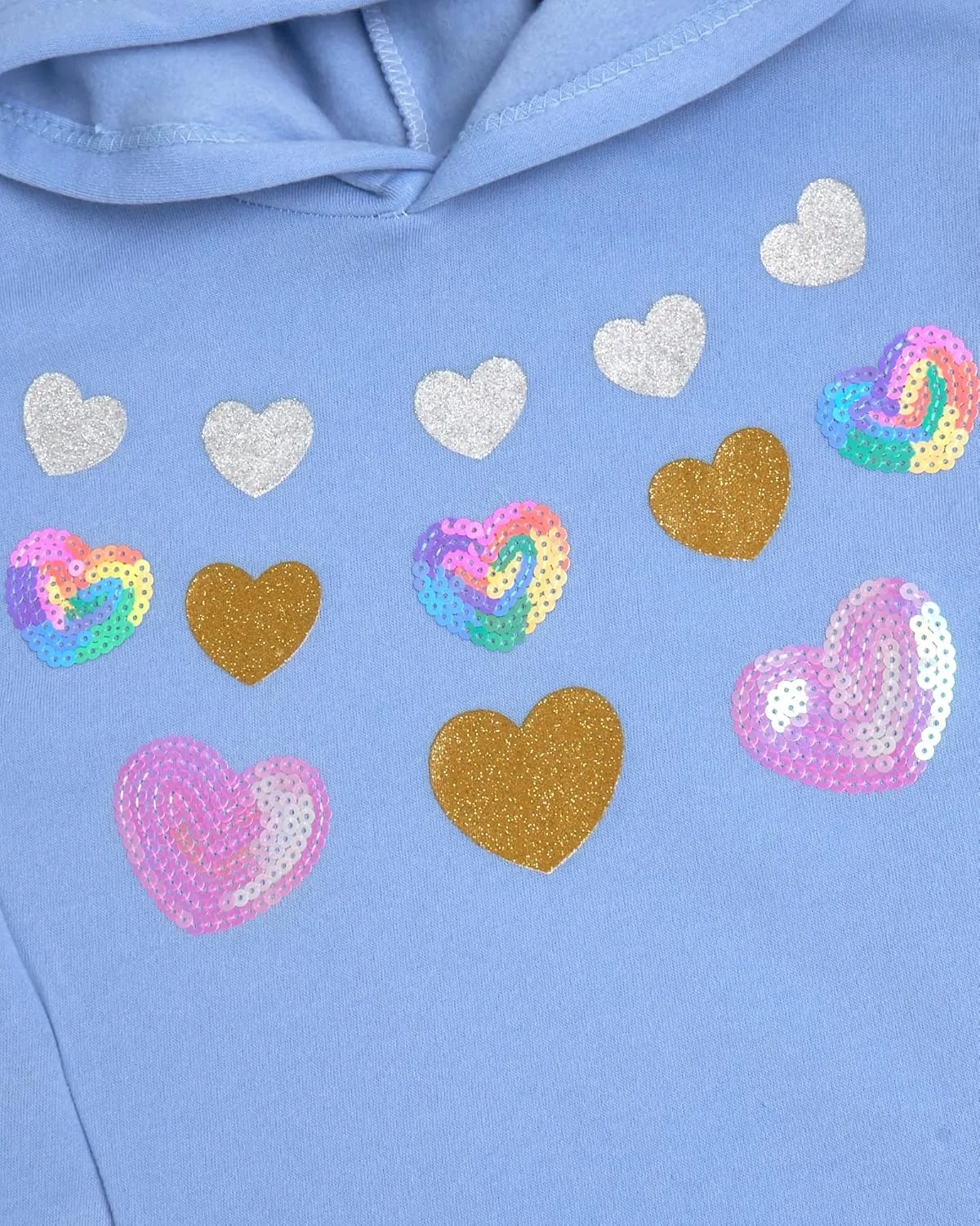 Real Love Toddler Girls' Jogger Set - 2 Piece Soft Fleece Pullover Hoodie and Jogger Pants - Girls Sweatsuit Set (2T-6X)