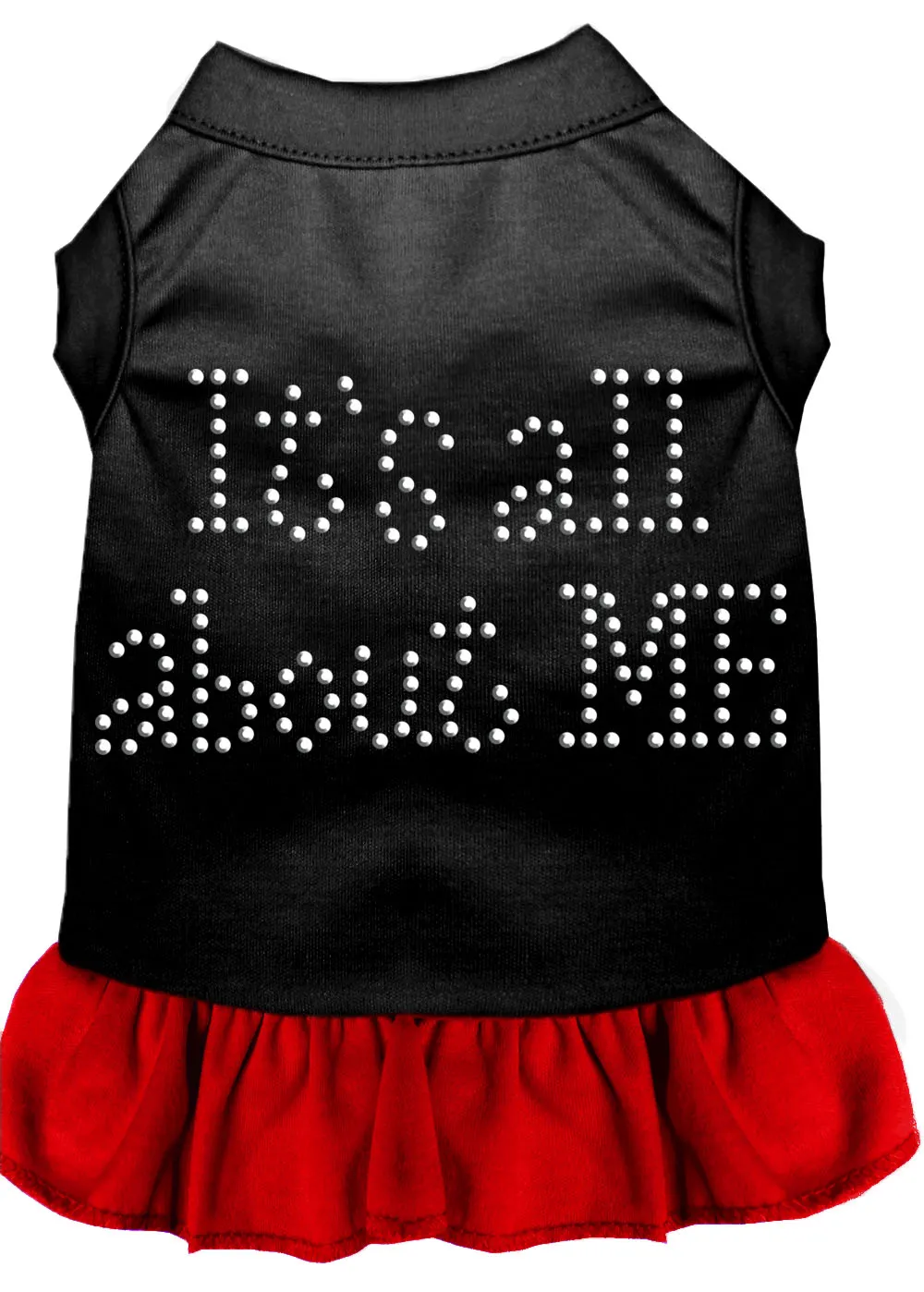 Rhinestone All About Me Dress Black With Red Sm