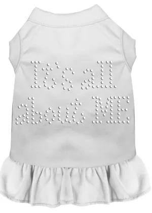 Rhinestone All About Me Dress White Sm