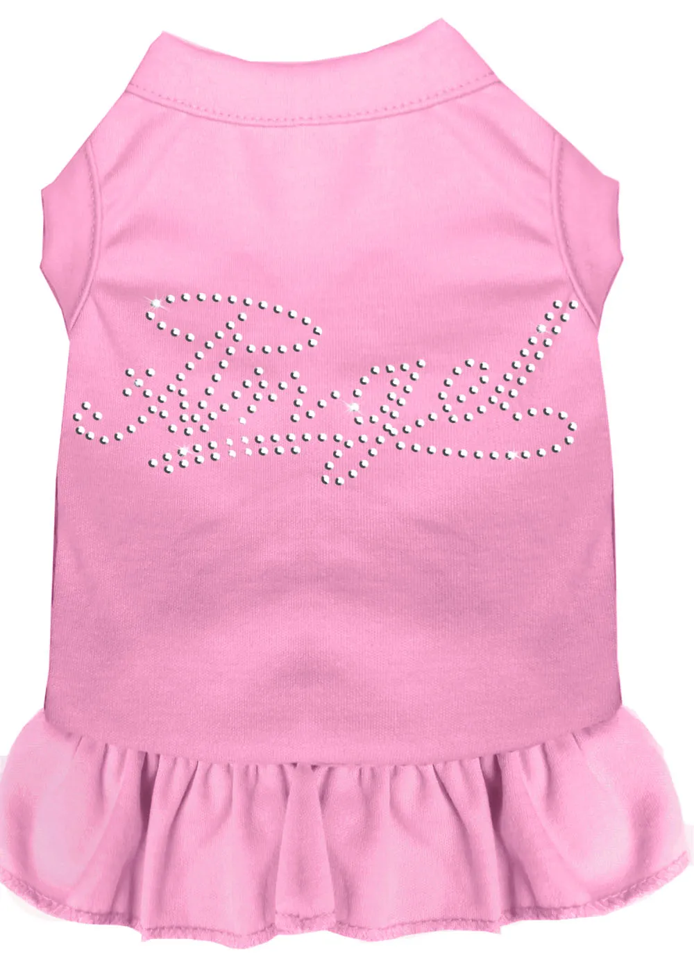Rhinestone Angel Dress Light Pink Xl