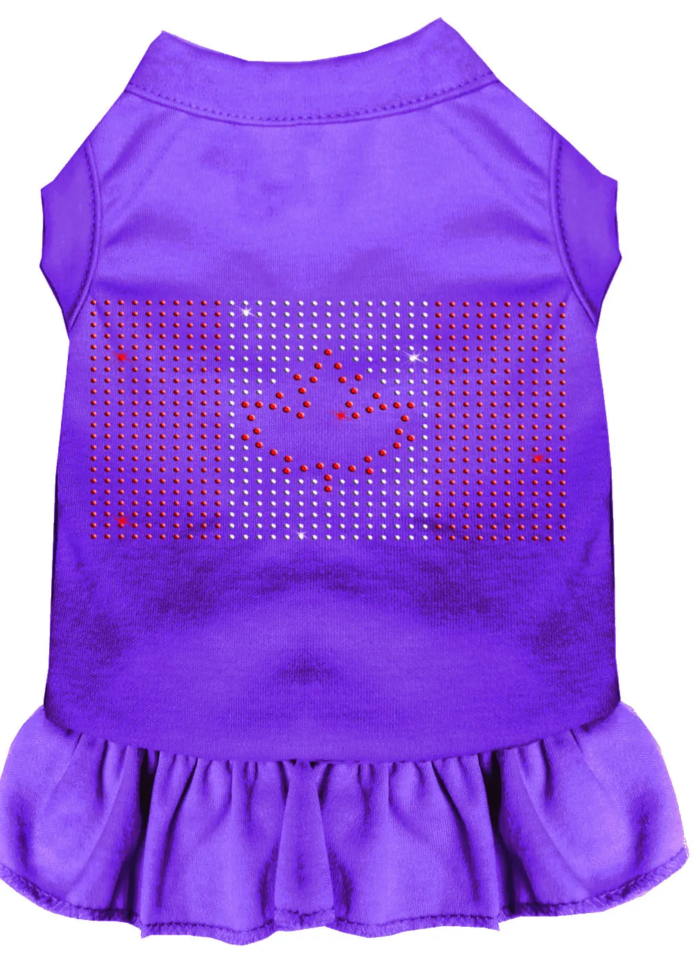 Rhinestone Canadian Flag Dress Purple Sm