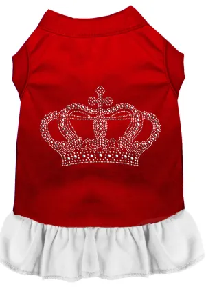 Rhinestone Crown Dress Red With White Xxl