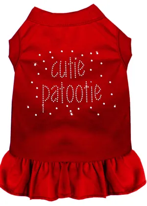 Rhinestone Cutie Patootie Dress Red 4x