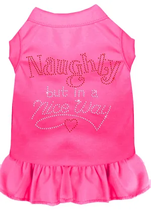 Rhinestone Naughty But In A Nice Way Dress Bright Pink Sm