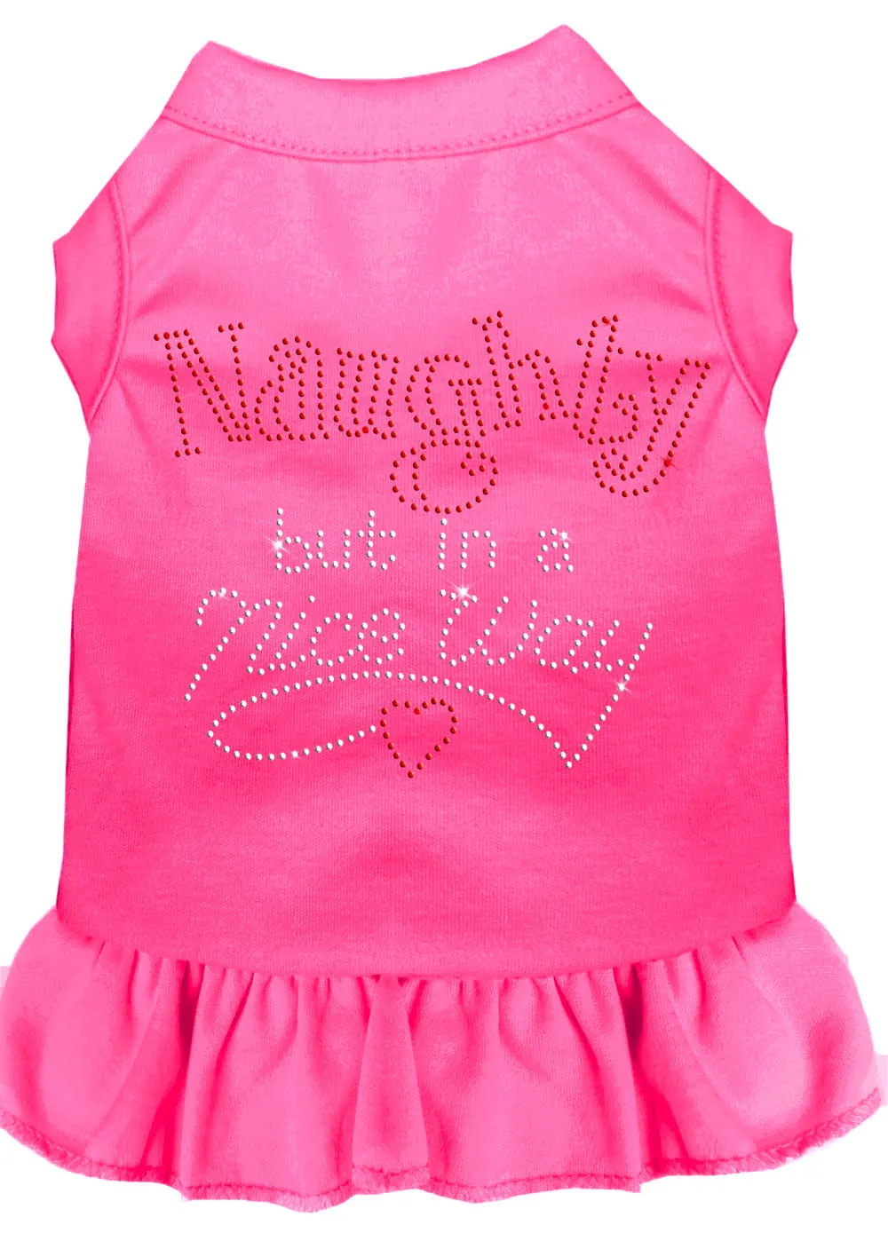 Rhinestone Naughty But In A Nice Way Dress Bright Pink Sm