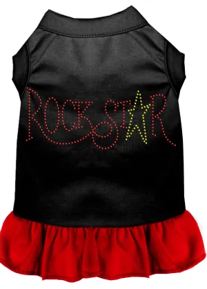 Rhinestone Rockstar Dress Black With Red Xxl