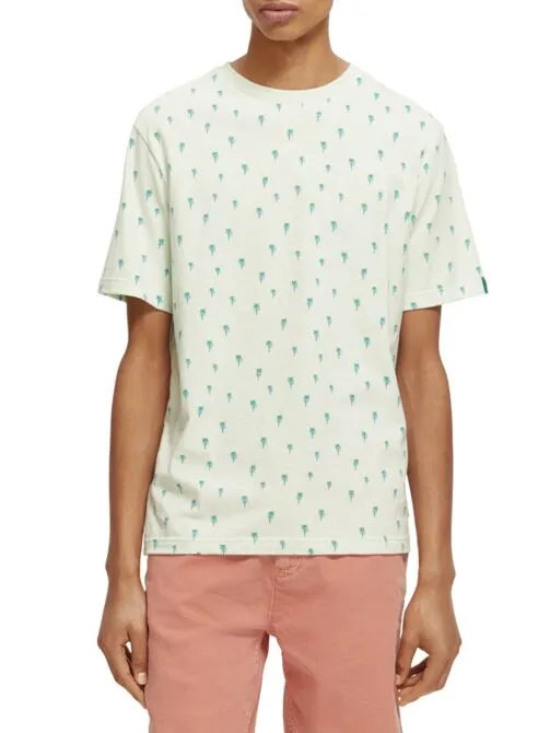 Scotch and Soda Mini Palm Print Tee - Mint
