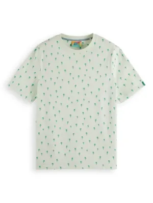 Scotch and Soda Mini Palm Print Tee - Mint