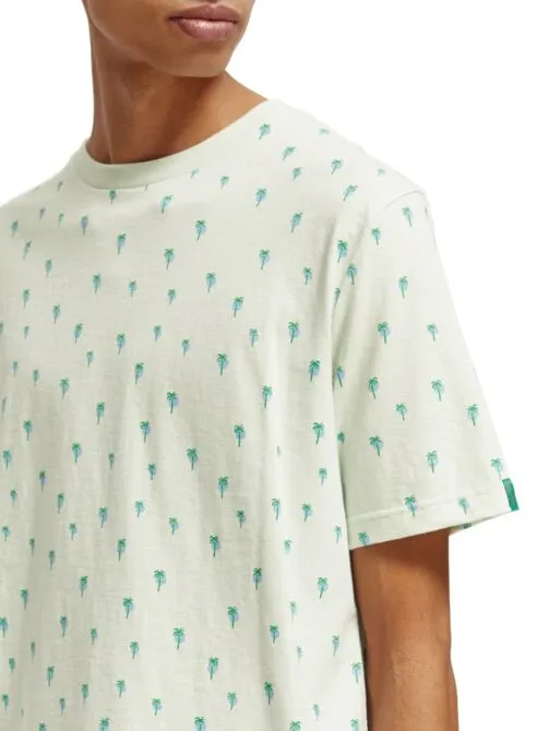 Scotch and Soda Mini Palm Print Tee - Mint