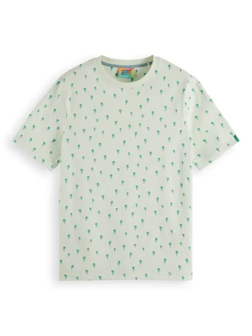 Scotch and Soda Mini Palm Print Tee - Mint
