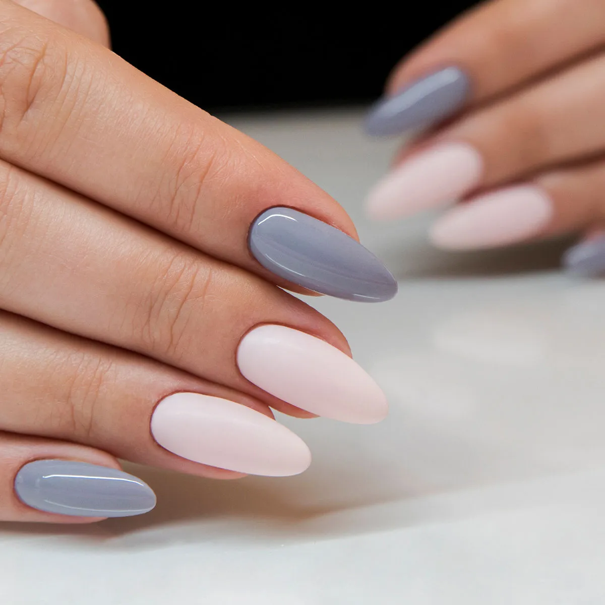 Semilac Base   Top   105 Stylish Grey UV Gel Polish Set