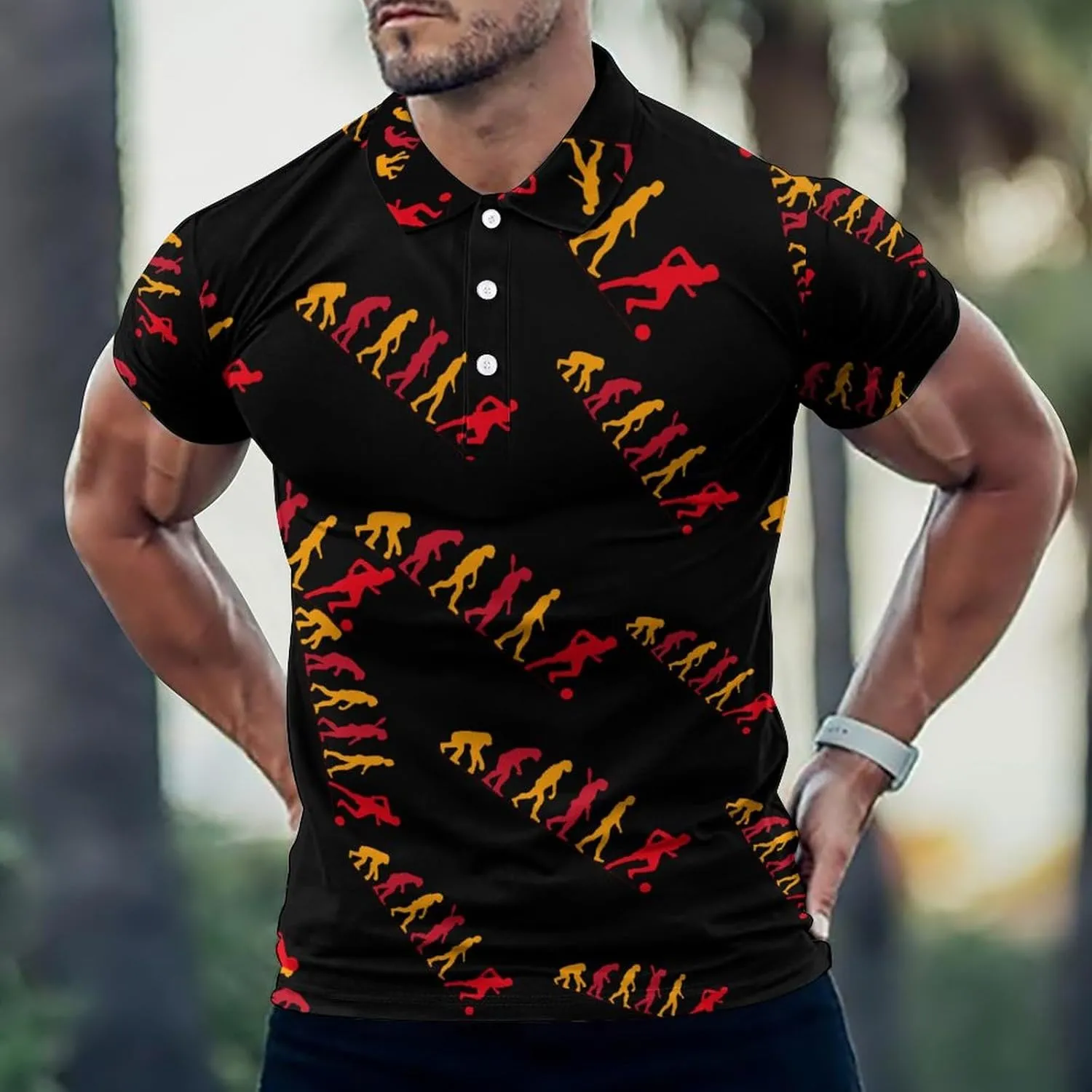 Soccer Goalkeeper Mens Polo Shirts Quick Dry Short Sleeve T-shirts Slim Tennis Collared Tees Tops