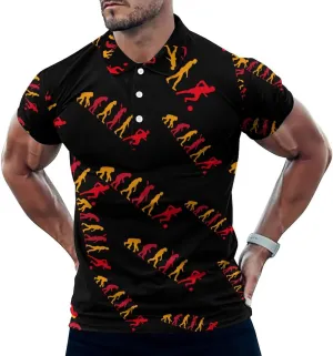 Soccer Goalkeeper Mens Polo Shirts Quick Dry Short Sleeve T-shirts Slim Tennis Collared Tees Tops