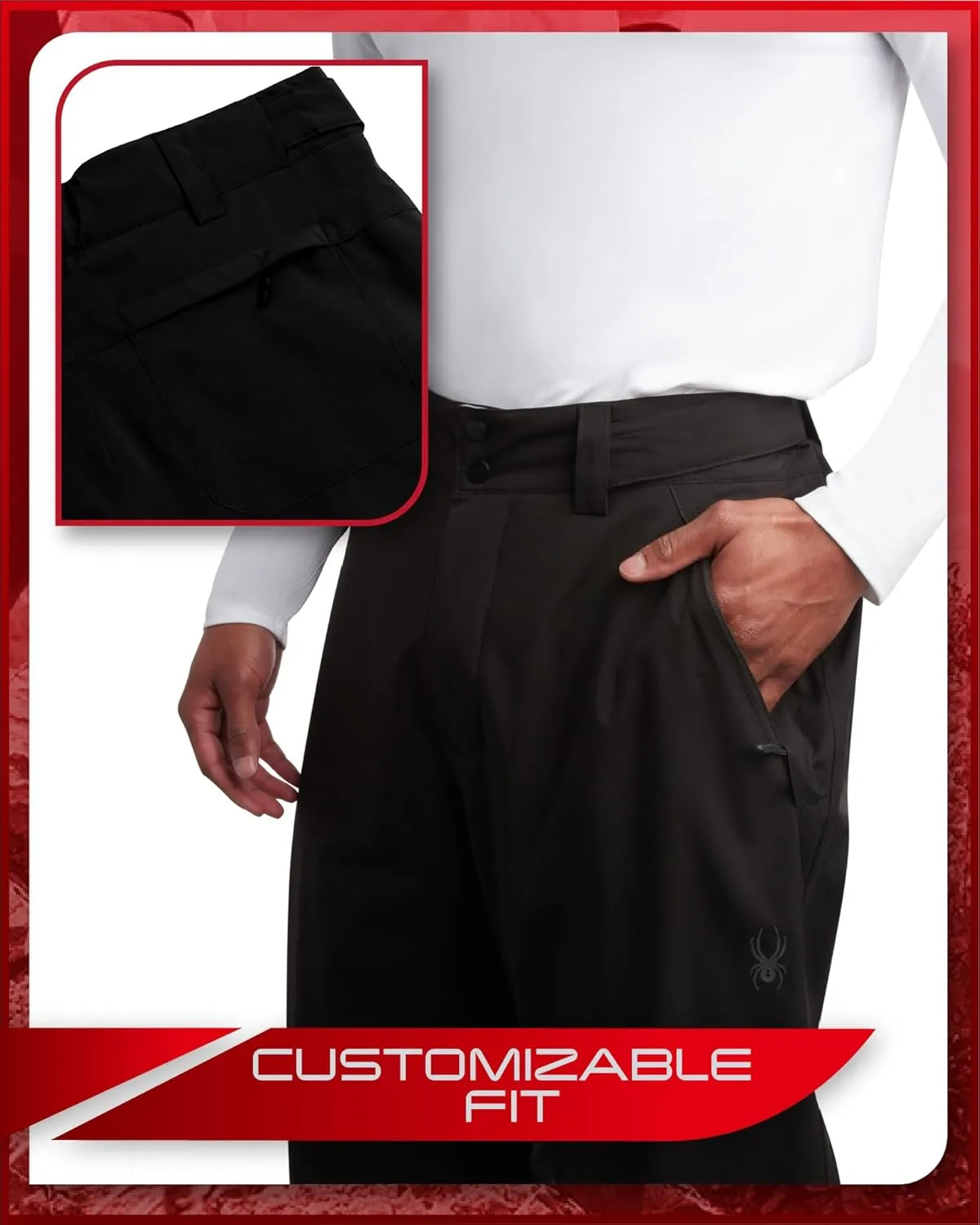 Spyder Men's Snow Pants - High-Performance Comfort Stretch Insulated Ski Pants - Cozy Winter Pants for Men (S-XXL)