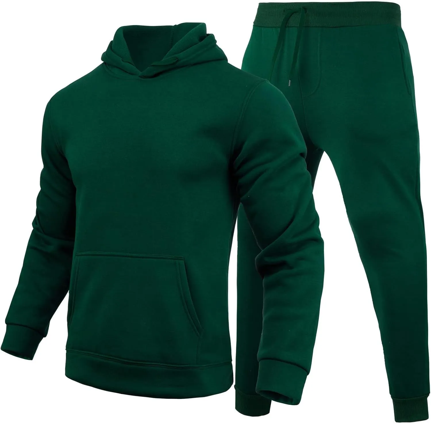 Straight Leg Cargo Sweatpants and Winter Leisure Solid Color Hooded Sweater Pants with High Waisted Joggers Pants