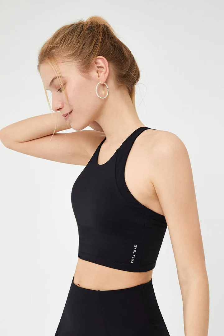 Strappy Cross Back Longline Tank Top