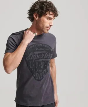 Superdry Vintage Merch Store Tee - Backstage Black
