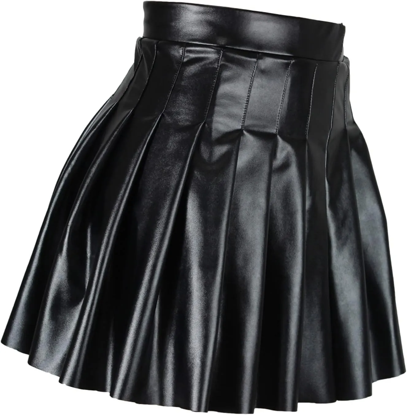 Swim Cover up Skirt Pleated Skirt Waist High Leather Skirt Short Elegant Solid Women's Skirt Skirts for Women