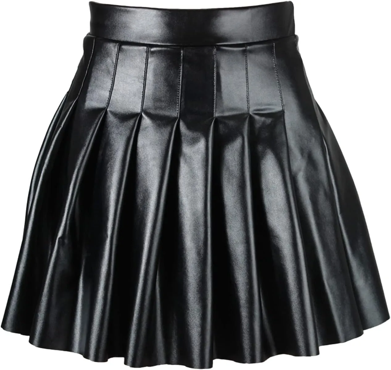 Swim Cover up Skirt Pleated Skirt Waist High Leather Skirt Short Elegant Solid Women's Skirt Skirts for Women