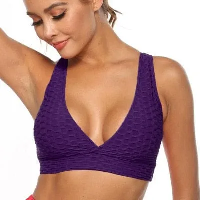 Textured Activewear Sport Fitness Separates Vest And Leggings