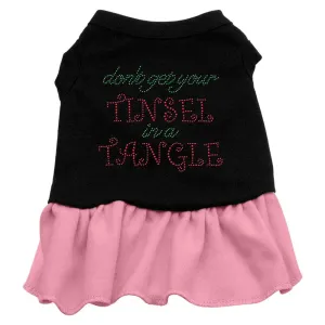 Tinsel in a Tangle Rhinestone Dress Black with Pink Lg (14)
