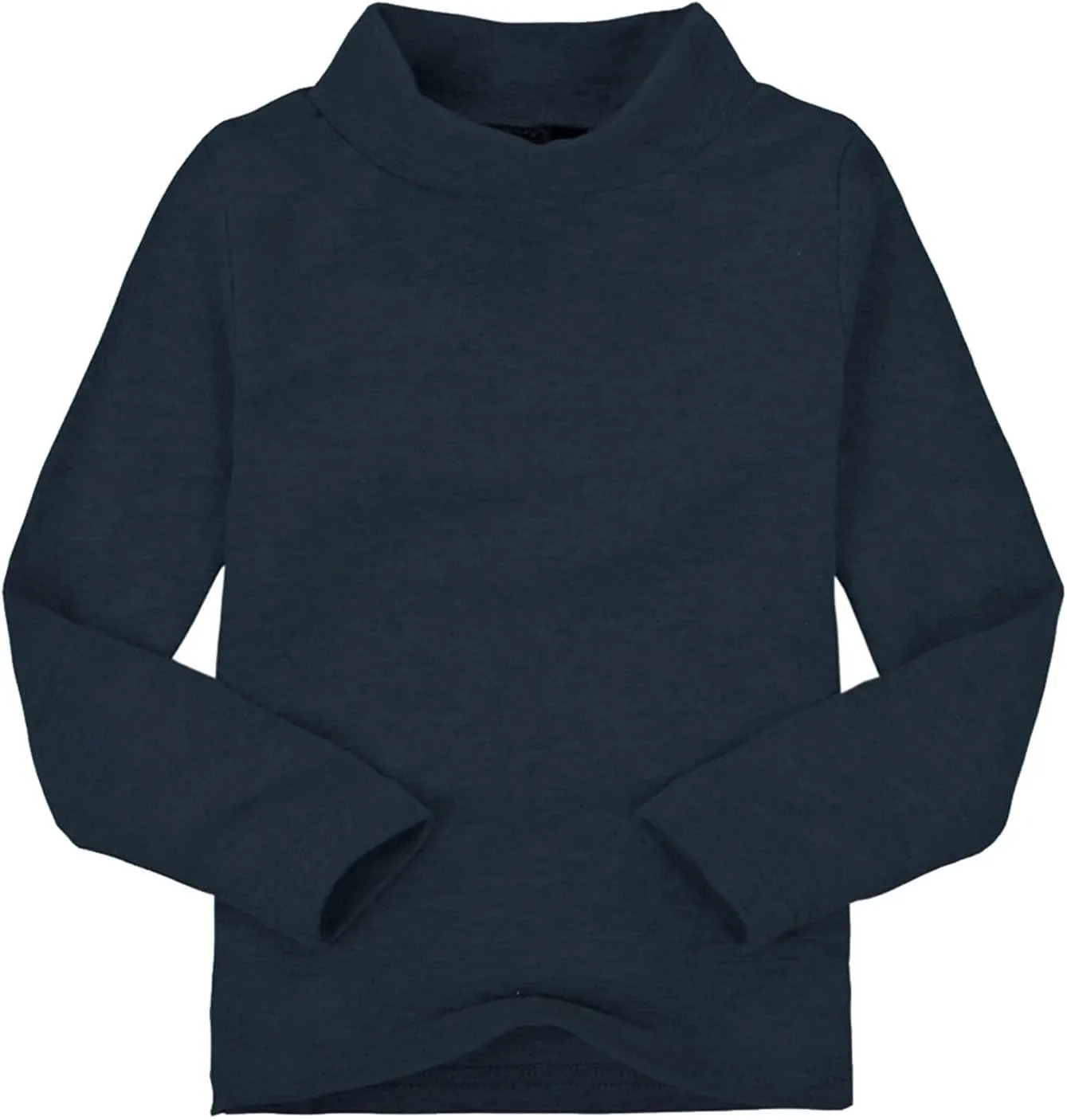 Toddler Turtleneck Tee Cotton Long Sleeve Pullover Top for Boys Girls | Soft Unisex Undershirt Kids Casual Solid T-Shirt