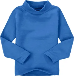 Toddler Turtleneck Tee Cotton Long Sleeve Pullover Top for Boys Girls | Soft Unisex Undershirt Kids Casual Solid T-Shirt