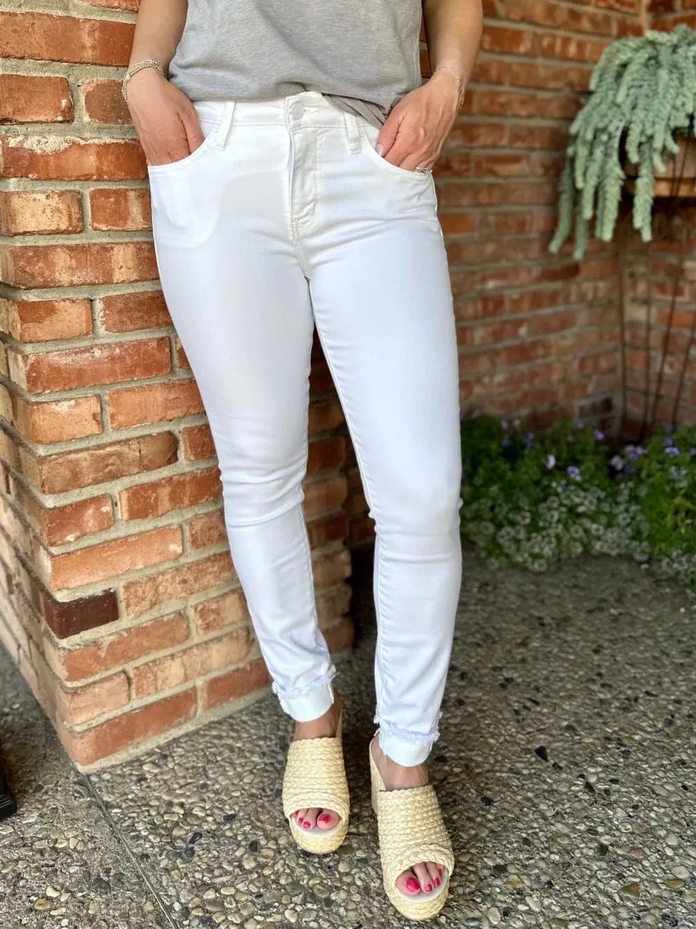 Tracey White Skinny Jean by KanCan