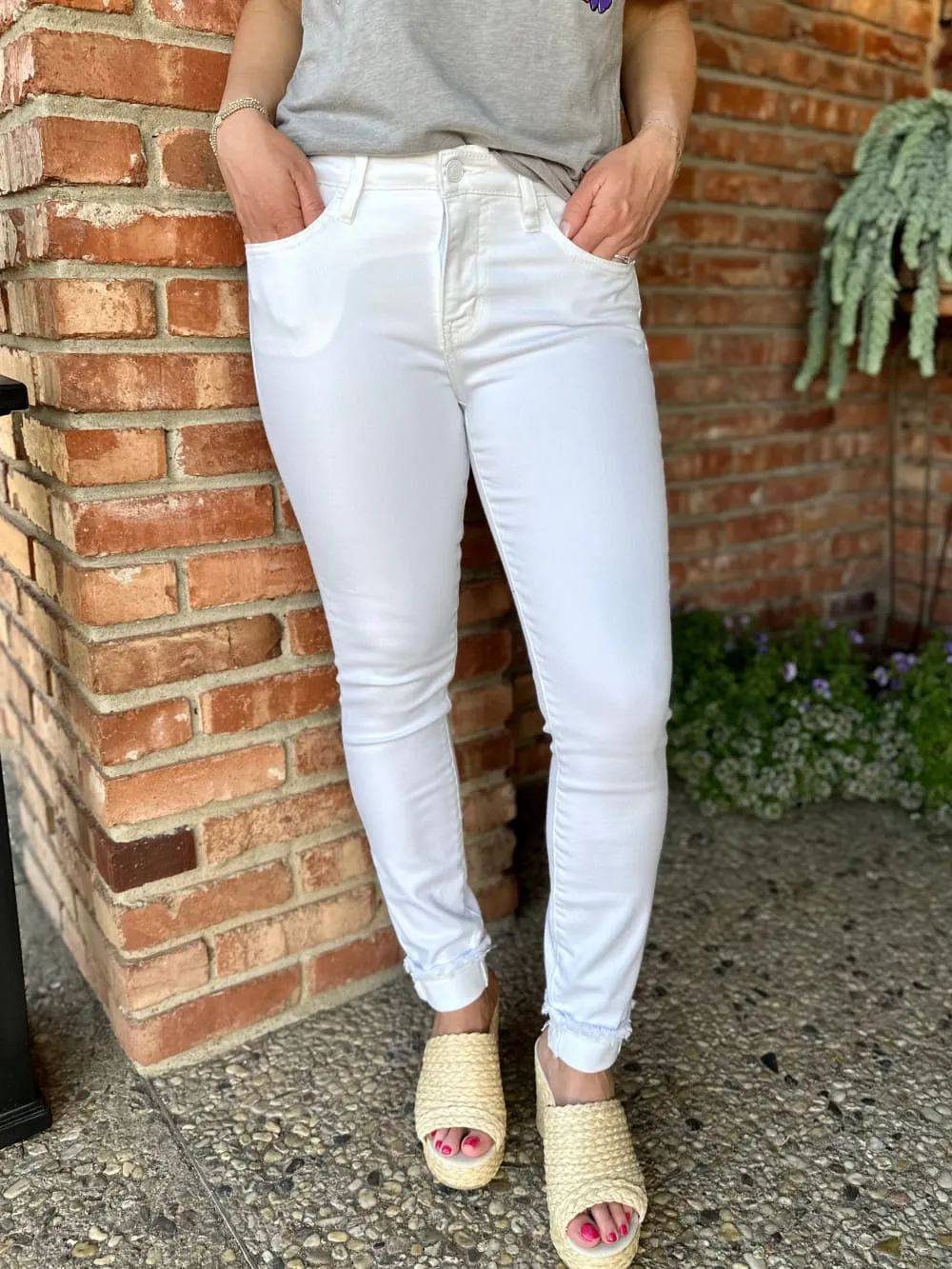 Tracey White Skinny Jean by KanCan